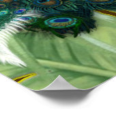 Golden Royal Peacock Tempel Poster (Ecke)