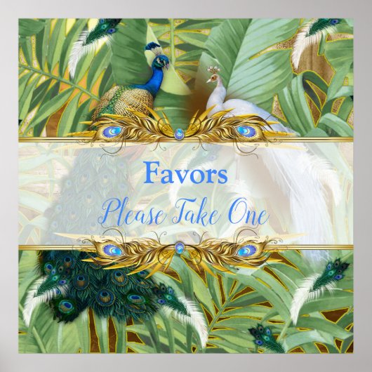 Golden Royal Peacock Tempel Poster (Vorne)