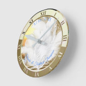 Golden Royal Peacock Tempel Runde Wanduhr (Winkel)