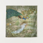 Golden Royal Peacock Tempel Wandteppich (Vorderseite (Horizontal))