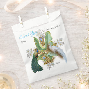 Golden Royal Peacock Tempel Wedding Dreams Geschenktütchen