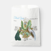 Golden Royal Peacock Tempel Wedding Dreams Geschenktütchen (Vorderseite)