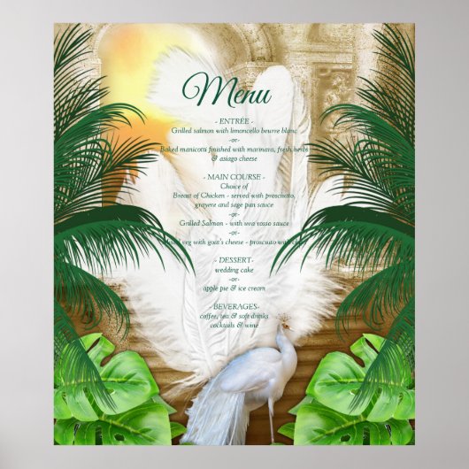 Golden Royal Peacock Temple Dreams Poster (Vorne)