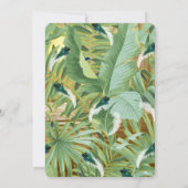 Golden Royal White Peacock Feathers Einladung (Rückseite)