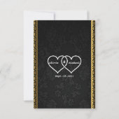 Golden RSVP Karte (Rückseite)