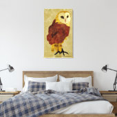 Golden Ruby Owl Leinwand (Insitu (Schlafzimmer))