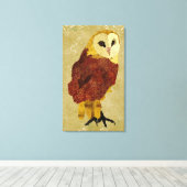 Golden Ruby Owl Leinwand (Insitu (Holzboden))