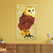 Golden Ruby Owl Leinwand (Insitu (Wohnzimmer))