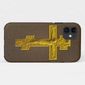 Golden Russisch-Orthodoxe Kreuz Case-Mate iPhone Hülle (Rückseite (Horizontal))