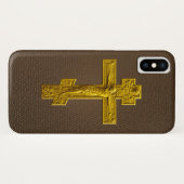 Golden Russisch-Orthodoxe Kreuz Case-Mate iPhone Hülle (Rückseite (Horizontal))