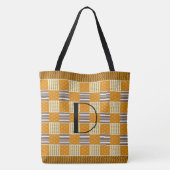 Golden Rust Fishnet Kente Large Tasche (Rückseite)