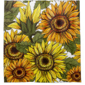 Golden Rustic Country Duschvorhang (Vorderseite)