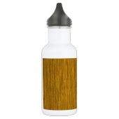 Golden Rustic Grainy Holz Hintergrund Edelstahlflasche (Links)