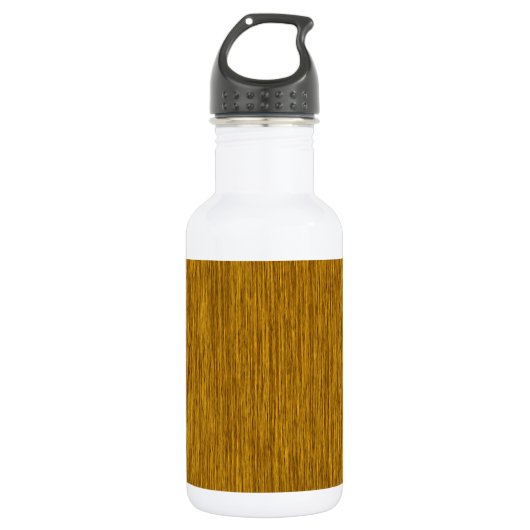 Golden Rustic Grainy Holz Hintergrund Edelstahlflasche (Vorderseite)