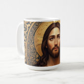 Golden Sacred Icon - Jesus Kaffeetasse (Vorderseite Links)