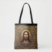 Golden Sacred Icon - Jesus Tasche (Vorderseite)