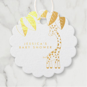 Golden Safari Baby Shower Baby Giraffe Gefallen Ta Geschenkanhänger