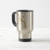 Golden Sagittarius Zodiac Travel Mug Reisebecher (Vorderseite Links)