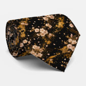 Golden Sakura Necktie Krawatte (Gerollt)