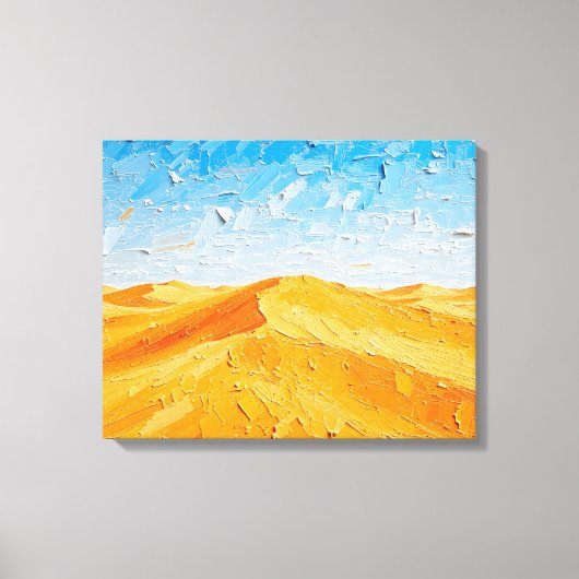 Golden Sand Dunes bei Sunset Premium Wrapped Canva Leinwanddruck (Vorderseite)