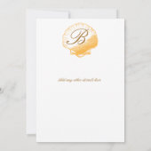 Golden Sand Muscheln Hochzeit Einladung (Rückseite)