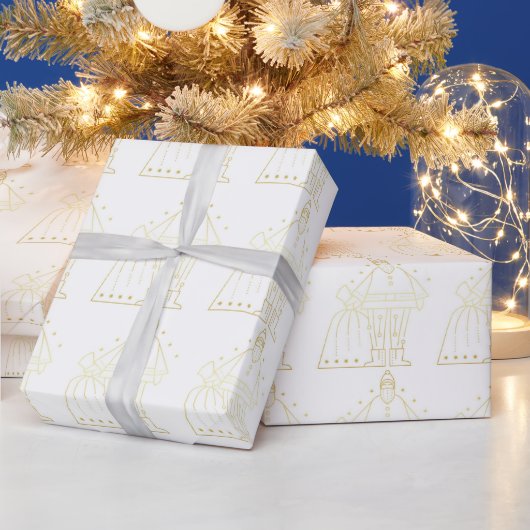 Golden Santa Geschenkpapier (Feiertage)