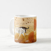 Golden Savannah Journey Whimsical Wildebeest Coffe Kaffeetasse (Vorderseite Links)