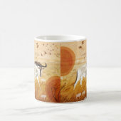 Golden Savannah Journey Whimsical Wildebeest Coffe Kaffeetasse (Mittel)