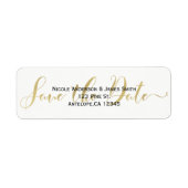 Golden Save the Date Script Hochzeitseinladung (Vorne)