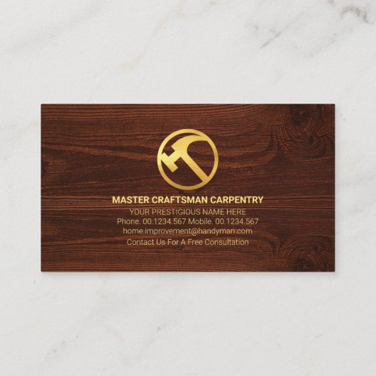 Golden Saw Holz Work Visitenkarte (Rückseite)