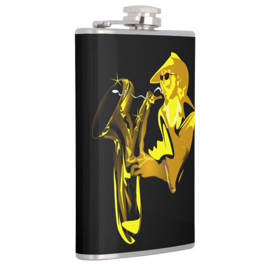 Golden Saxaphonist Flachmann (Rechts)