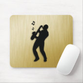 Golden Saxophon Player Mousepad (Mit Mouse)