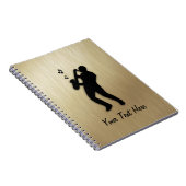 Golden Saxophon Player Personal Notizblock (Rechte Seite)