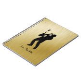 Golden Saxophone Player w Name Notizblock (Linke Seite)