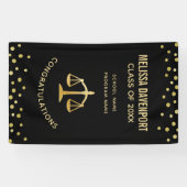 Golden Scales of Justice Theme Abschluss Banner (Horizontal)