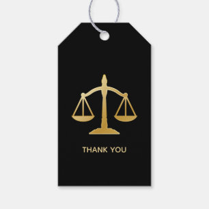 Golden Scales of Justice Theme Danke Geschenkanhänger