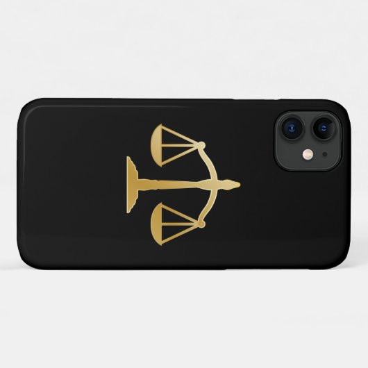 Golden Scales of Justice Theme Design Case-Mate iPhone Hülle (Rückseite (Horizontal))