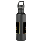 Golden Scales of Justice Theme Design Edelstahlflasche (Vorderseite)