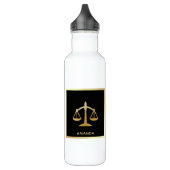Golden Scales of Justice Theme Design Edelstahlflasche (Links)