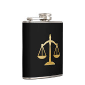 Golden Scales of Justice Theme Design Flachmann (Rechts)