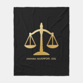 Golden Scales of Justice Theme Design Fleecedecke (Vorderseite)