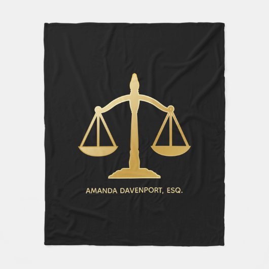 Golden Scales of Justice Theme Design Fleecedecke (Vorderseite)