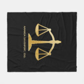 Golden Scales of Justice Theme Design Fleecedecke (Vorderseite (Horizontal))
