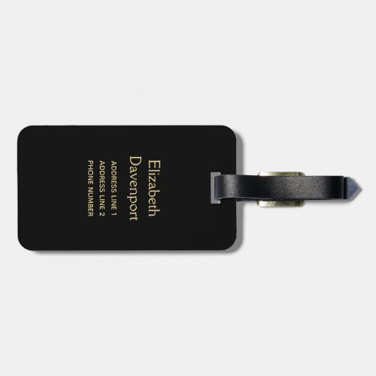 Golden Scales of Justice Theme Design Gepäckanhänger (Rückseite horizontal)