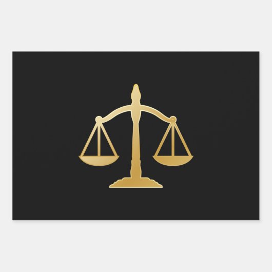 Golden Scales of Justice Theme Design Geschenkpapier Set (Vorderseite 3)