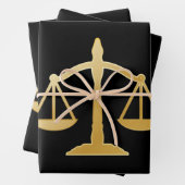 Golden Scales of Justice Theme Design Geschenkpapier Set (Beispiel)