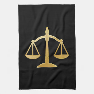 Golden Scales of Justice Theme Design Geschirrtuch