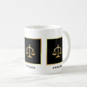 Golden Scales of Justice Theme Design Kaffeetasse (VorderseiteRechts)