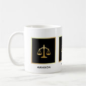 Golden Scales of Justice Theme Design Kaffeetasse (Links)