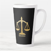 Golden Scales of Justice Theme Design Milchtasse (Rechts)